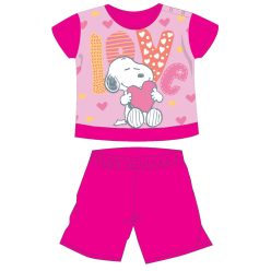   Pyjama d'été en coton à manches courtes Snoopy pour bébé - rose - 86