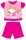 Pyjama d'été en coton à manches courtes Snoopy pour bébé - rose - 92
