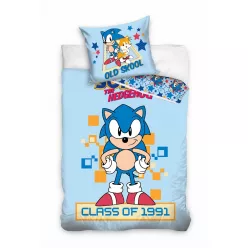   Ensemble de literie SONIC OLD SKOOL 1991 140x200+65x65 100% coton