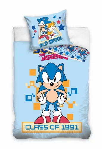 Ensemble de literie SONIC OLD SKOOL 1991 140x200+65x65 100% coton