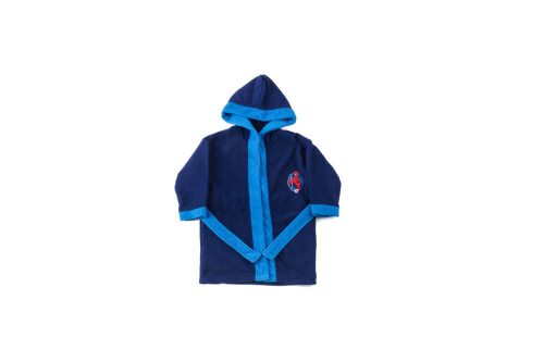 Peignoir enfant - à capuche en microfibre - Spiderman - 122-128 - bleu foncé