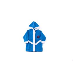   Peignoir enfant - à capuche en microfibre - Spiderman - 122-128 - bleu moyen