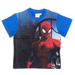   T-shirt à manches courtes Spiderman pour garçon - t-shirt en coton - bleu moyen_98