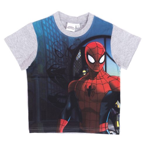 T-shirt à manches courtes Spiderman pour garçon - t-shirt en coton - gris_98