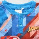 Pyjama enfant en coton fin et long - Spiderman - avec motif abstrait - Jersey - bleu moyen - 128