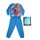 Pyjama enfant en coton fin et long - Spiderman - avec motif abstrait - Jersey - bleu moyen - 134
