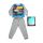 Pyjama enfant en coton fin et long - Spiderman - Jersey - gris - 110