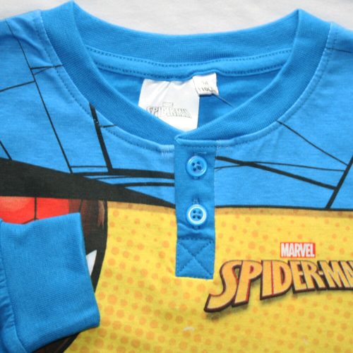 Pyjama enfant en coton fin et long - Spiderman - Jersey - bleu moyen - 122