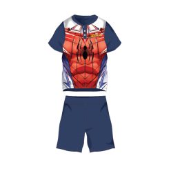   Pyjama d'été en coton à manches courtes pour enfants - Spiderman - bleu moyen - 98