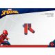 Chaussettes en peluche antidérapantes Spiderman pour enfants - rouge - 23-26