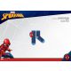 Chaussettes en peluche antidérapantes Spiderman pour enfants - bleu foncé-bleu clair-rouge - 23-26