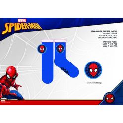   Chaussettes d'hiver chaudes antidérapantes Spiderman pour enfants - chaussettes sherpa - bleu foncé