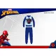 Pyjama d'hiver en interlock de coton pour enfants - Spiderman - bleu foncé - 104