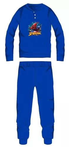 Spider-Man pyjama épais d'hiver pour enfants - pyjama en flanelle de coton - bleu moyen - 104