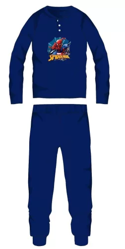 Spider-Man pyjama épais d'hiver pour enfants - pyjama en flanelle de coton - bleu foncé - 110