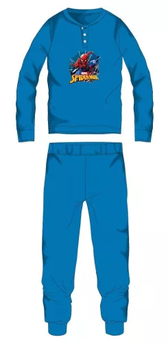 Spider-Man pyjama épais d'hiver pour enfants - pyjama en flanelle de coton - bleu clair - 98