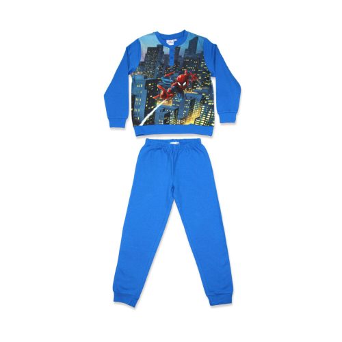 Pyjama d'hiver en flanelle pour enfants - Spiderman - bleu moyen - 104