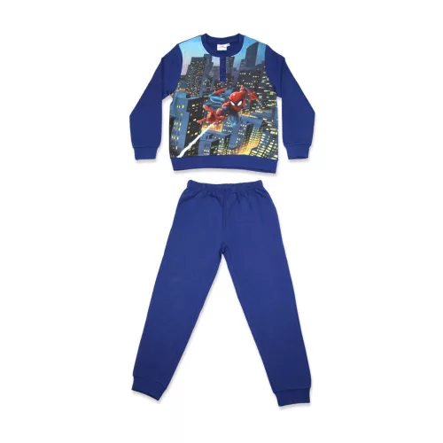 Pyjama d'hiver en flanelle pour enfants - Spiderman - bleu foncé - 104