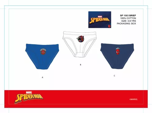 Boxer Spiderman pour garçon - Lot de 3 boxers en coton