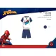 Pyjama en coton d'été à manches courtes pour enfants - Spiderman - bleu foncé - 110