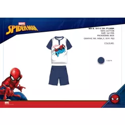  Pyjama en coton d'été à manches courtes pour enfants - Spiderman - bleu foncé