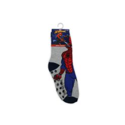  Chaussettes de bébé antidérapantes - Spider-Man - peluche - gris-bleu - 23-26