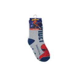   Chaussettes de bébé antidérapantes - Spider-Man - peluche - Spider-Man - gris - avec inscription Spidey - 23-26