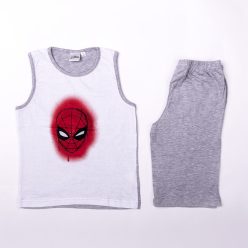   Ensemble d'été en coton pour garçon Spiderman - ensemble débardeur-short - gris - 116