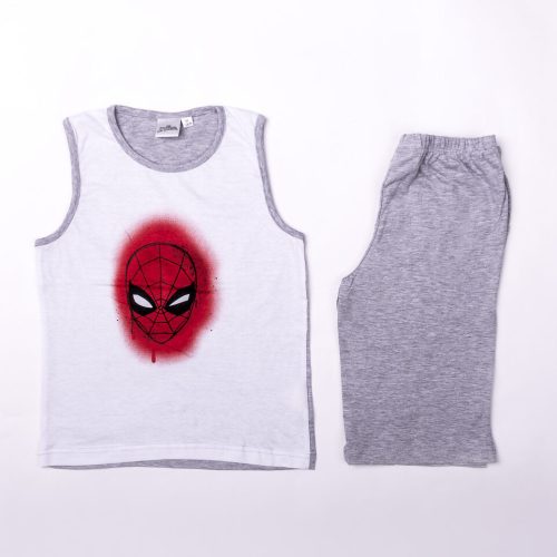 Ensemble d'été en coton pour garçon Spiderman - ensemble débardeur-short - gris - 116
