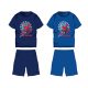 Spider-Man ensemble d'été en coton - ensemble t-shirt-short - bleu moyen - 98
