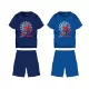 Spider-Man ensemble d'été en coton - ensemble t-shirt-short - bleu foncé - 116