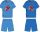 Spider-Man ensemble d'été en coton - ensemble t-shirt-short - bleu clair - 110