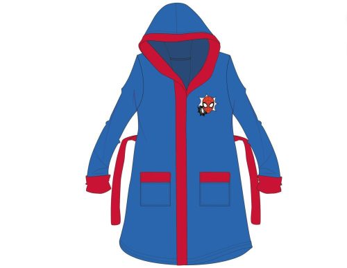 Peignoir en coton à capuche pour enfants Spiderman - bleu moyen - 122-128