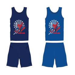   Spider-Man ensemble d'été en coton - ensemble débardeur-short - bleu moyen - 104