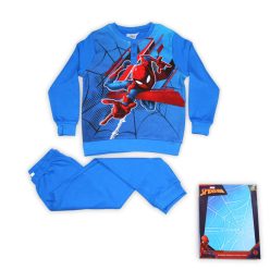   Pyjama en coton d'hiver pour enfants - Spiderman - bleu moyen - 104