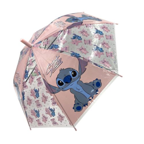 Parapluie semi-automatique Stitch Disney - 74cm - Rose