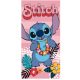 Disney Stitch Ohana Signifie Famille Serviette de plage en coton éco-responsable à séchage rapide - 70x140 cm