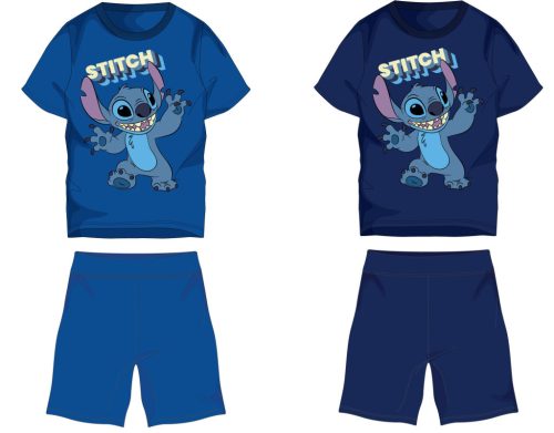 Disney Stitch ensemble d'été en coton - ensemble t-shirt-short - bleu foncé - 104