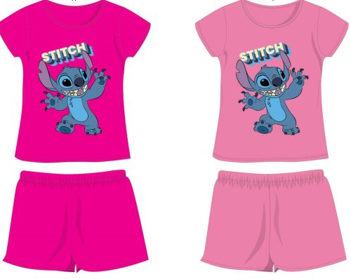 Disney Stitch ensemble d'été en coton - ensemble t-shirt-short - rose - 98