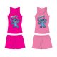 Disney Stitch ensemble d'été en coton - ensemble t-shirt-short - rose - 116