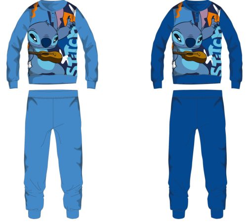 Disney Stitch pamut flanel gyerek pizsama - középkék - 122