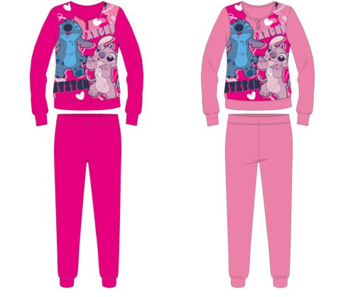 Disney Stitch pamut flanel gyerek pizsama - rózsaszín - 104