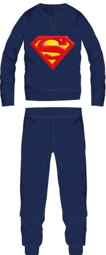Pyjama en coton fin pour homme Superman - pyjama en jersey - bleu foncé - S
