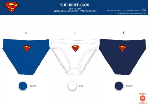 Boxer Superman pour garçon - Lot de 3 boxers en coton