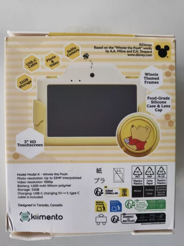 Kiimento Micimackó Model K digitális kamera gyerekeknek