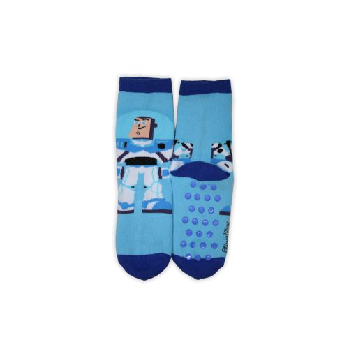 Chaussettes antidérapantes pour enfants Toy Story en peluche - bleu clair - 23-26