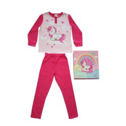   Pyjama enfant en coton fin et long - Licorne - Jersey - rose - 122