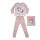 Pyjama pour enfants en coton mince et long - Licorne - Jersey - rose clair - 128