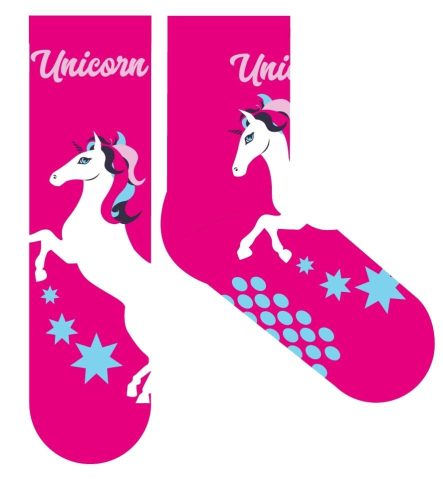 Chaussettes normales en peluche antidérapantes licorne pour enfants