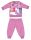 Licorne pyjama épais d'hiver pour bébé - pyjama en flanelle de coton - rose foncé - 92